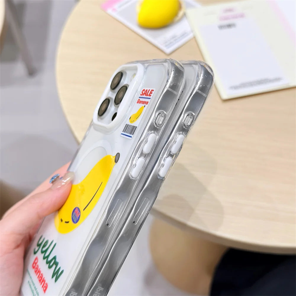 Kawaii Cartoon Banana Magnetic Stand Phone Case