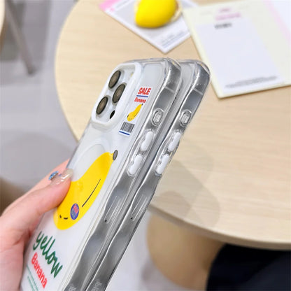 Kawaii Cartoon Banana Magnetic Stand Phone Case