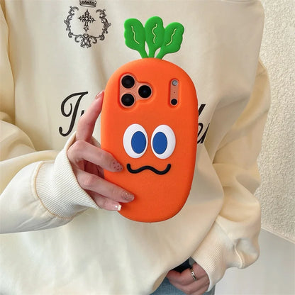 Fashion Cute 3D Carrot Phone Case For iPhone