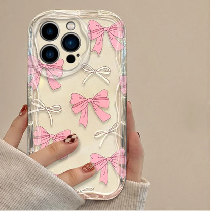 Black Bowknot Heart Phone Case For iPhone