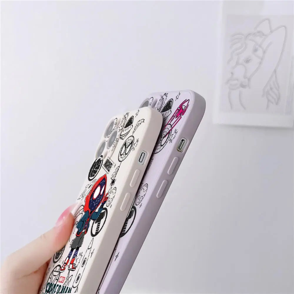 Phone Case For iPhone Siderman Miles Morales Cute Silicone Back Cover