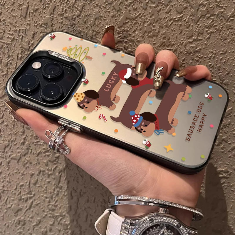 Cartoon Dachshund Dog Case For iPhone
