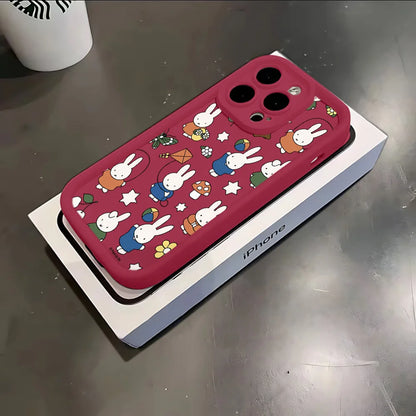 Cartoon Phone Case Soft TPU Miffys Kawaii Back Cover For iPhone