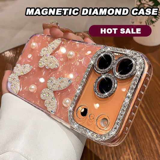Glitter Butterfly Phone Case For iPhone