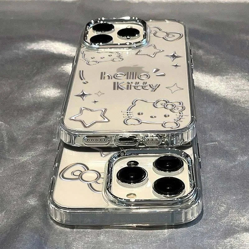 Hello Kitty Silver Cool Phone Case For iPhone