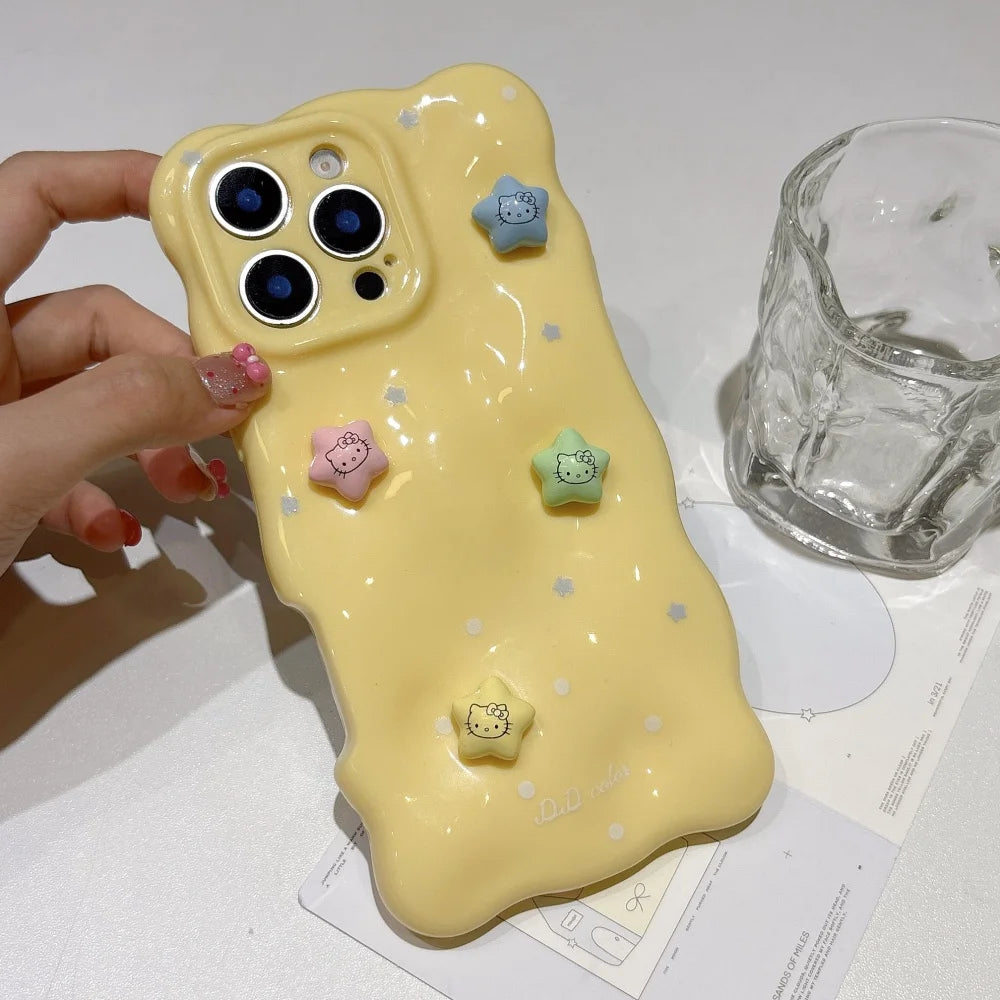 Three Dimensional Star Solid Color Wrinkle Pattern Is Suitable Phone Case
