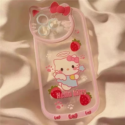 Hello Kitty Angel Makeup Mirror Phone Case For iPhone