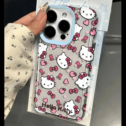 Hello Kitty Bow Full Screen Face Phone Case For iPhone