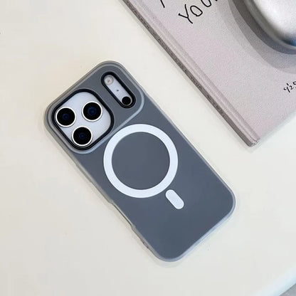 Luxury 2 IN 1 Soft Silicone For magsafe Wireless Charging Phone Case For iPhone