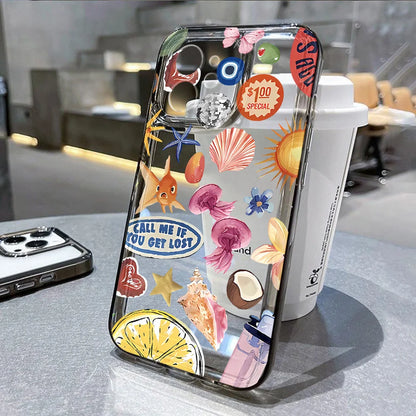Ocean Animals Soft Cover Transparent Phone Case