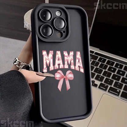 Pink Bow Mom's Letter Pattern Design Phone Case For iPhone
