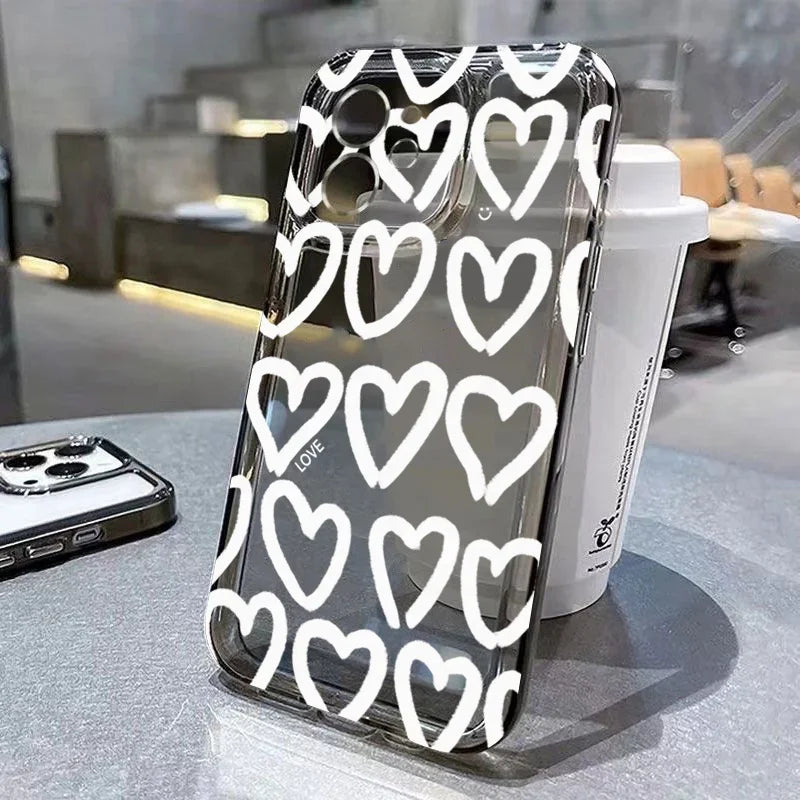 Cute Cartoon Love Heart Phone Case For iPhone