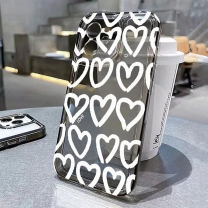 Cute Cartoon Love Heart Phone Case For iPhone