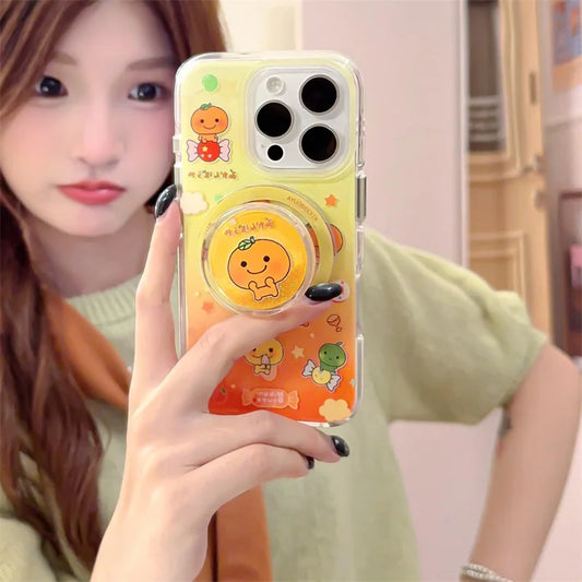 Kawaii Orange Magnetic Phone Case