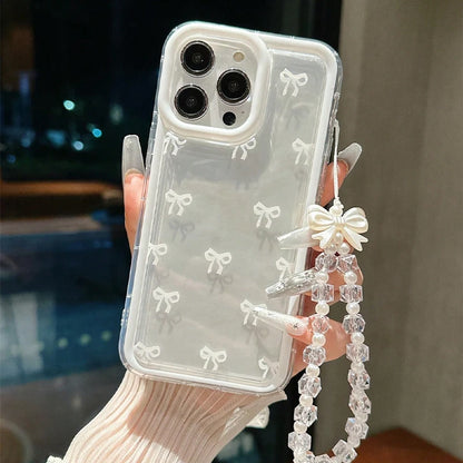 Fashion Lovely Bowknot Clear Phone Case For iPhone 17