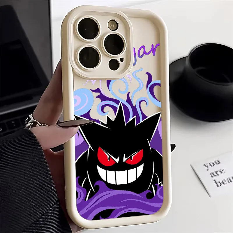 Anime Gengar Pikachu Soft Silicone Phone Case