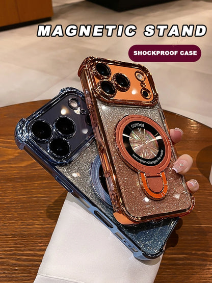 Magnetic Stand Phone Case For iPhone