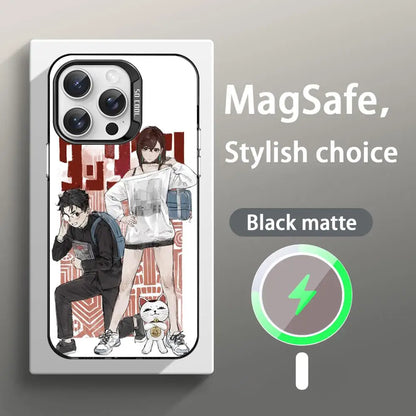 Hot Anime Dandadan Pattern Design Phone Case Magnetic IMD Colorful Silver Case For iPhone