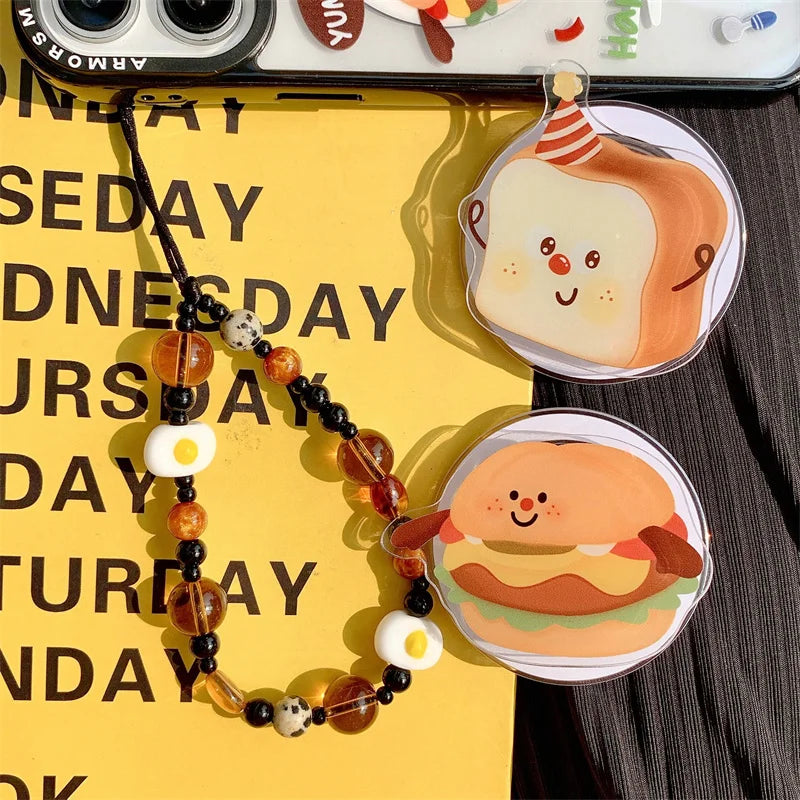 Kawaii Bread Magnetic Stand Holder Phone Case