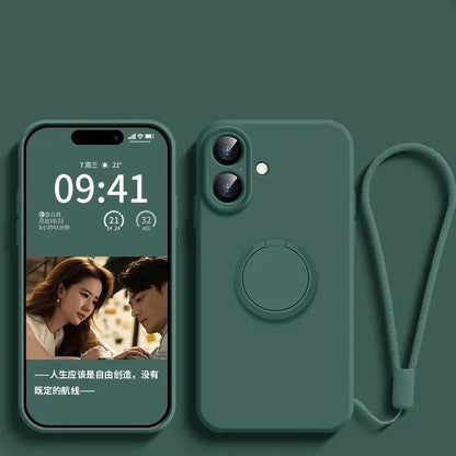 Liquid Ring Holder Stand Case For iPhone