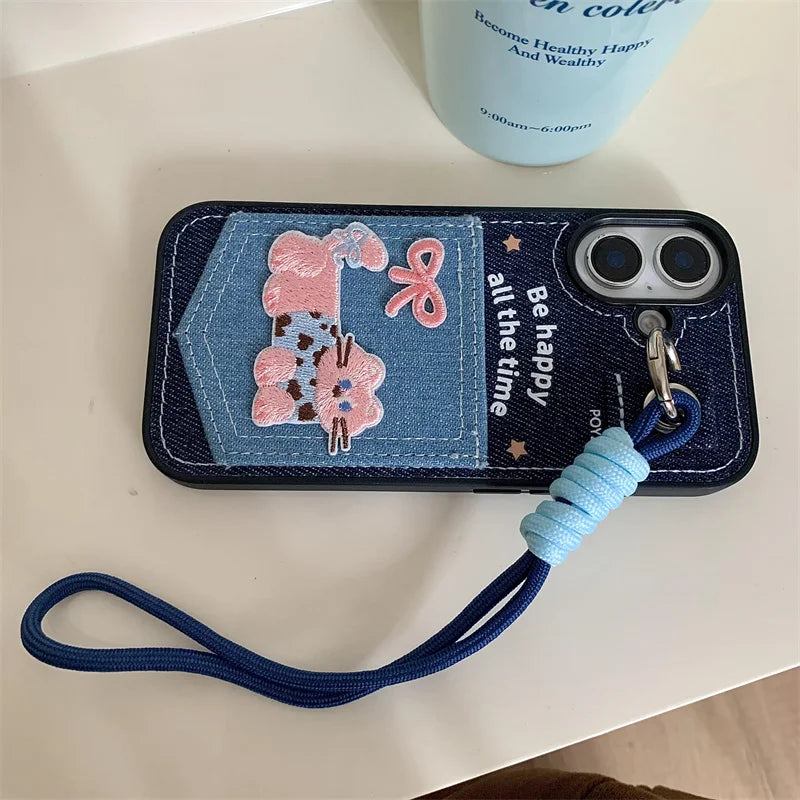 Korean Cute Cat Card Slot Phone Case
