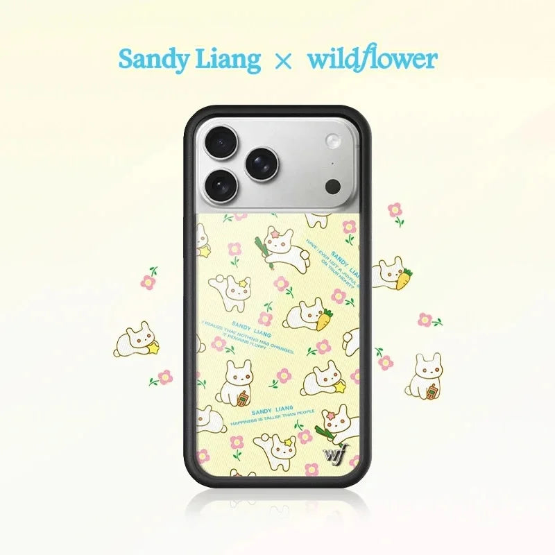 Wildflower Sandy Carrot Bunnies Cute Girl Phone Case For iPhone