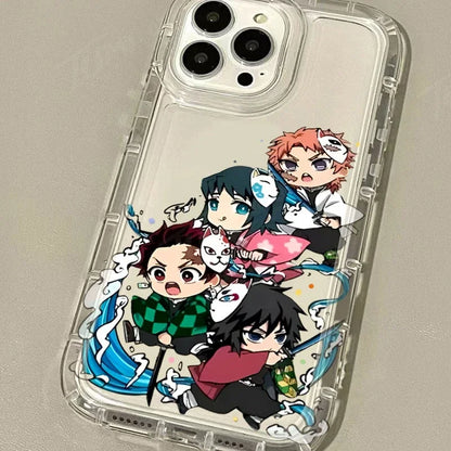 Demon Slayer Anime Clear Phone Case For iPhone