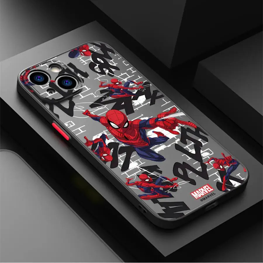 Hot Marvel Spider Man Cartoon Phone Case For iPhone