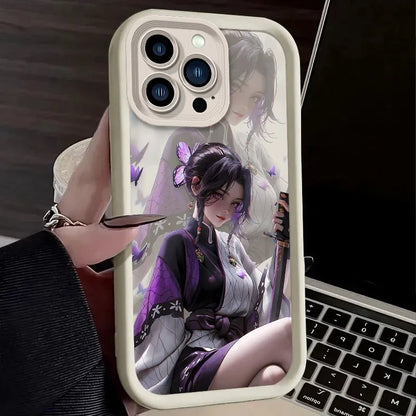 Anime Demon Slayer Girl Phone Case For iPhone