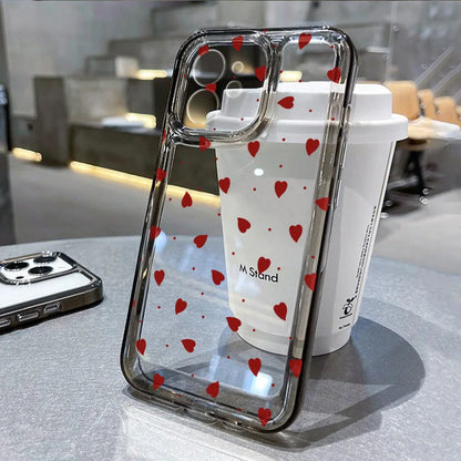 Love Heart Clear Shockproof Cover Phone Case