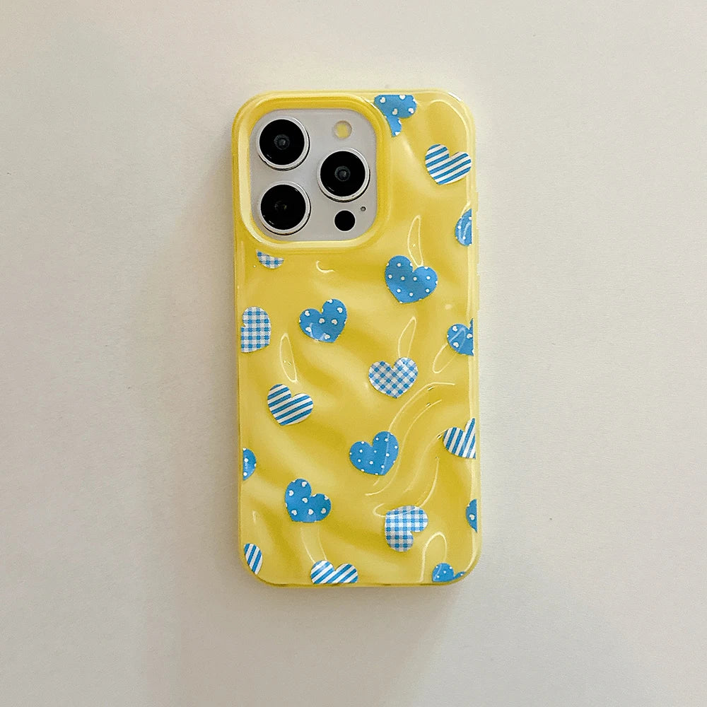 Lovely Heart Love Cute Folds Texture Phone Case