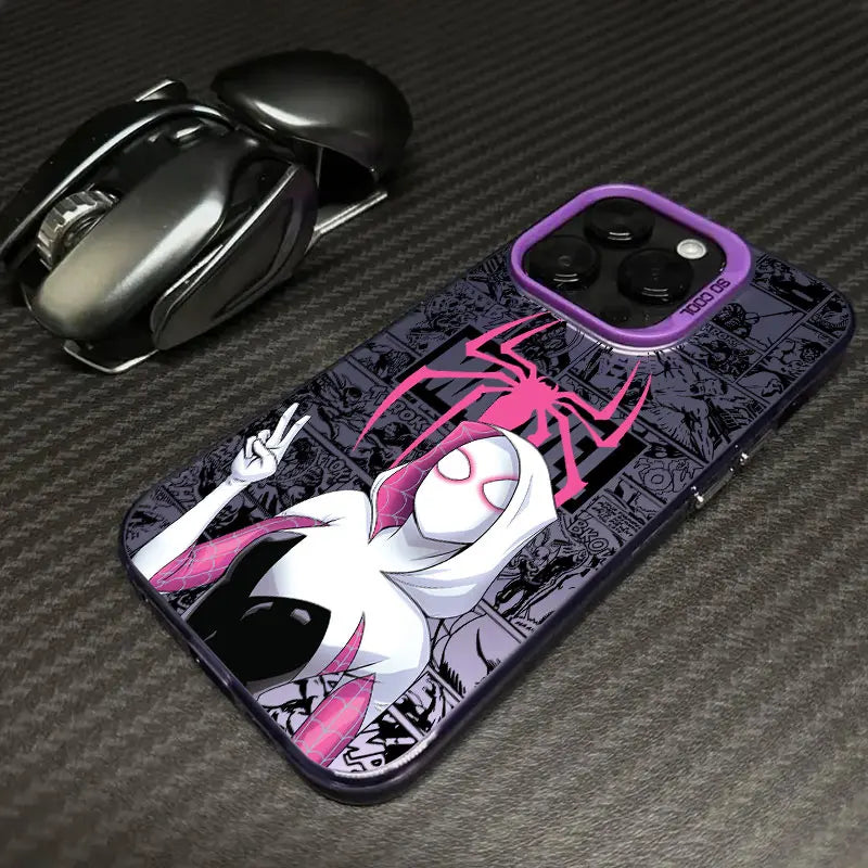 Spider Gwen Spiderman Miles Morales Marvel Phone Case For iPhone