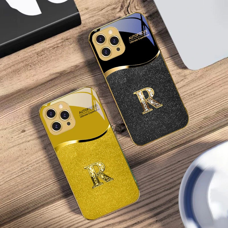 Golden Edged Letter R  For iPhone
