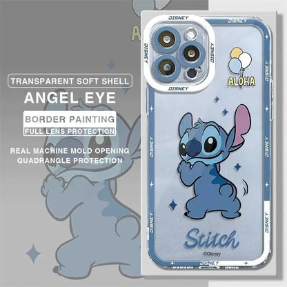 Couple Cartoon Lilo Stitch Phone Case For IPhone
