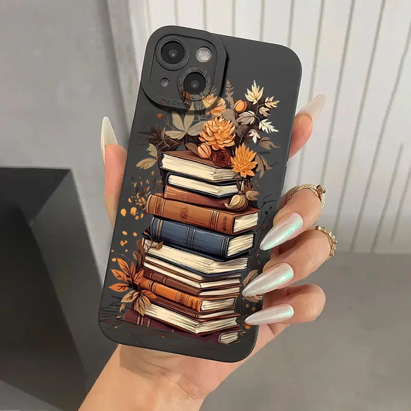 Creative Beautiful Book Pattern Phone Case For iPhone