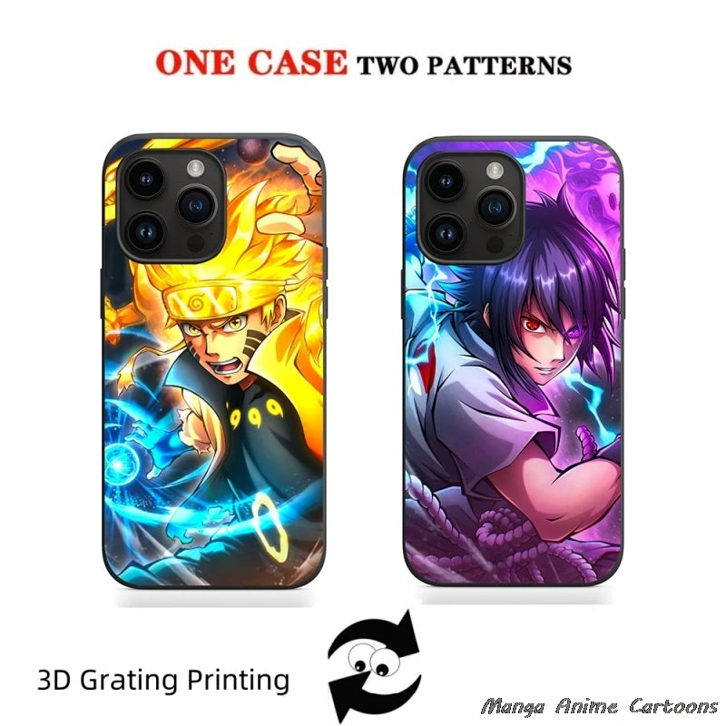 3D Grating Naruto Phone Case For iPhone