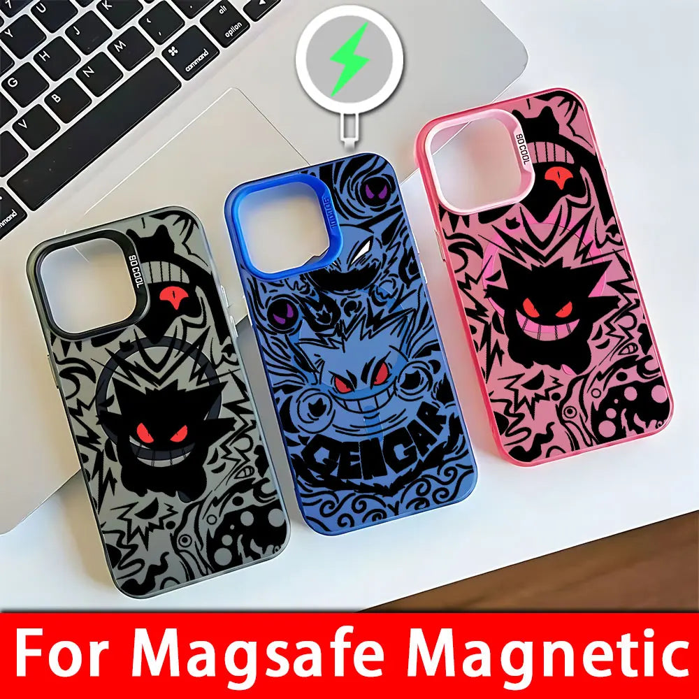 Luxury Gengar Pokemons Magsafe Magnetic Case For iPhone