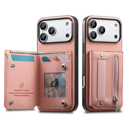Wrist Strap Flip Rfid Wallet with Card Holder Phone Case  For iPhone