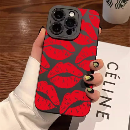 Lip-Painted Anti-Drop Phone Case For iPhone