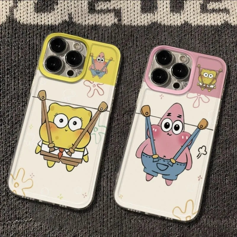 Anime Spongebo Squarepants Soft Shell Mobile Phone Case Available For iPhone