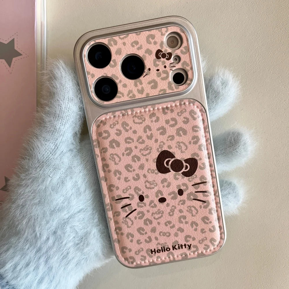 Luxury Cute Pink Leopard Print Kitty Hot Sale Phone Case For iPhone