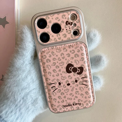 Luxury Cute Pink Leopard Print Kitty Hot Sale Phone Case For iPhone