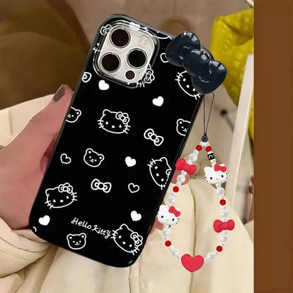 Hello Kitty Bow Cute Bear Phone Case For iPhone