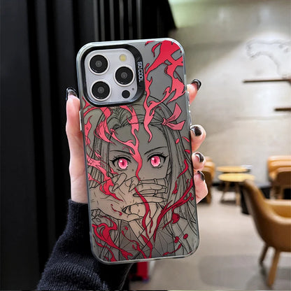 Anime Zenitsu Nezuko Demon Slayer Phone Case For iPhone