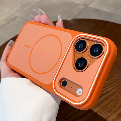 Matte For Magsafe Double Color Contrast Case  For iPhone