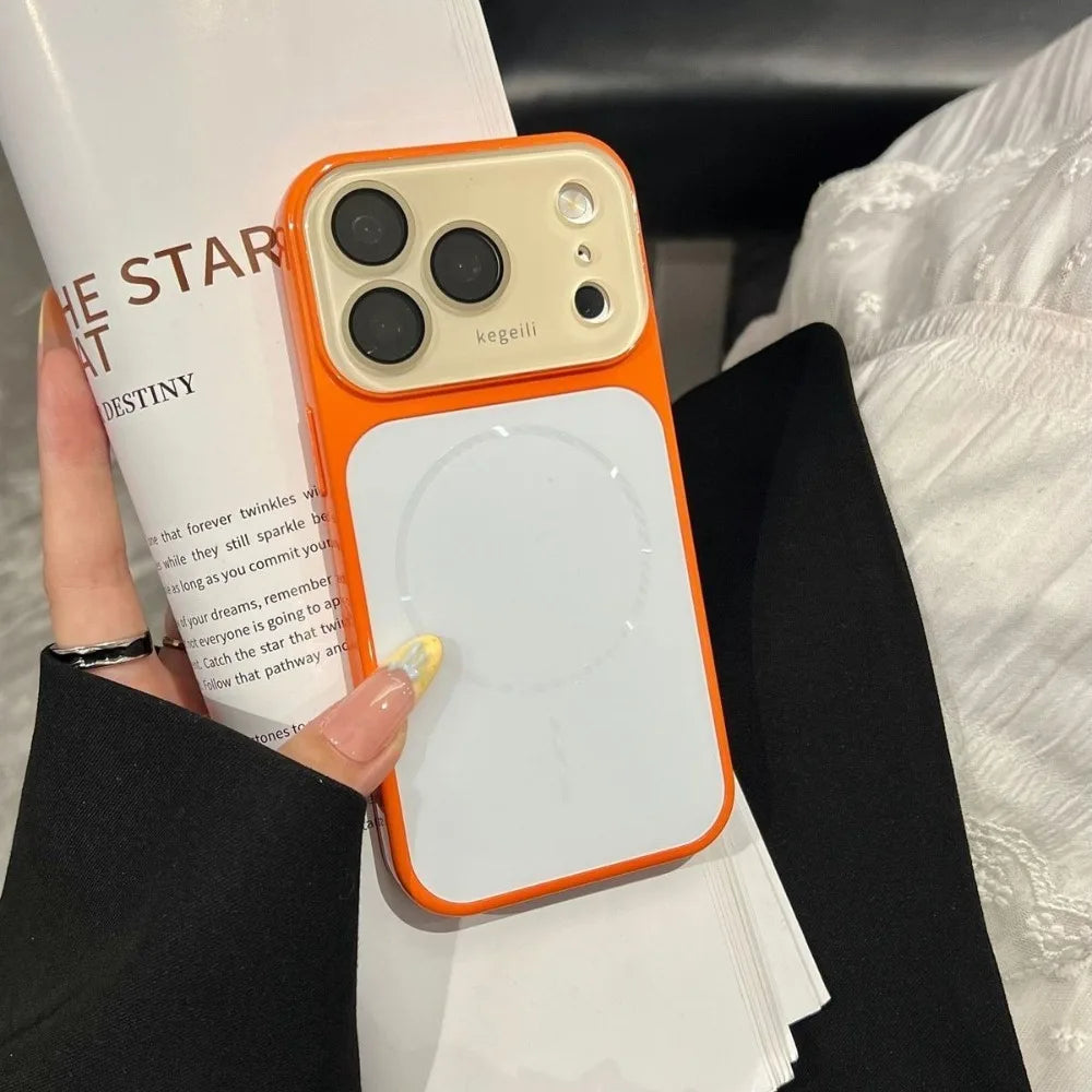 For Magsafe Candy Color Contrast AG Case  For iPhone
