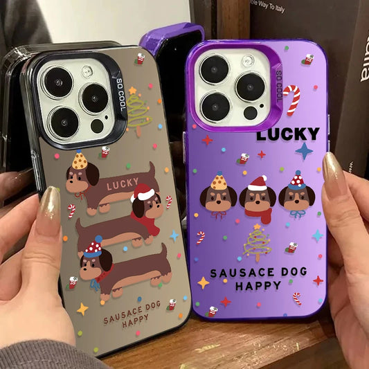 Cartoon Dachshund Dog Case For iPhone