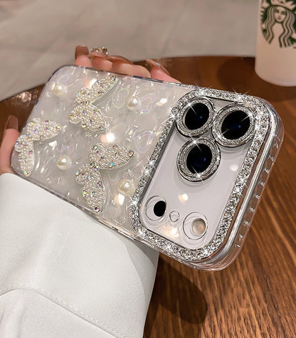 Glitter Butterfly Phone Case For iPhone
