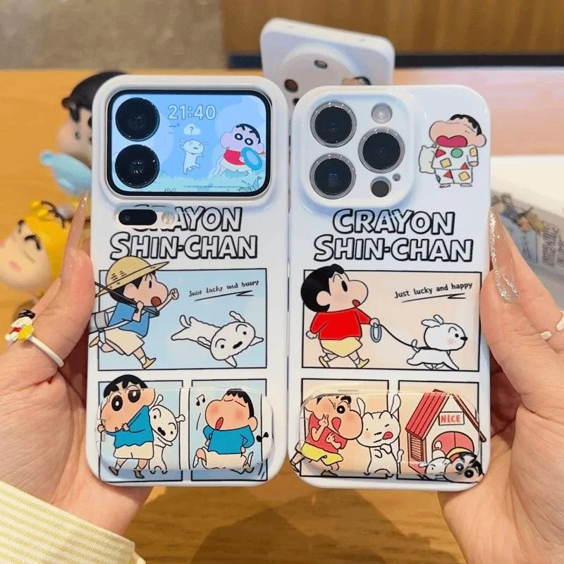 Crayon Shin-Chan White Phone Case For iPhone
