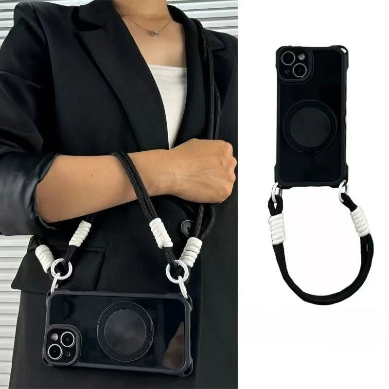 Crossbody Lanyard Phone Holder Case For iPhone
